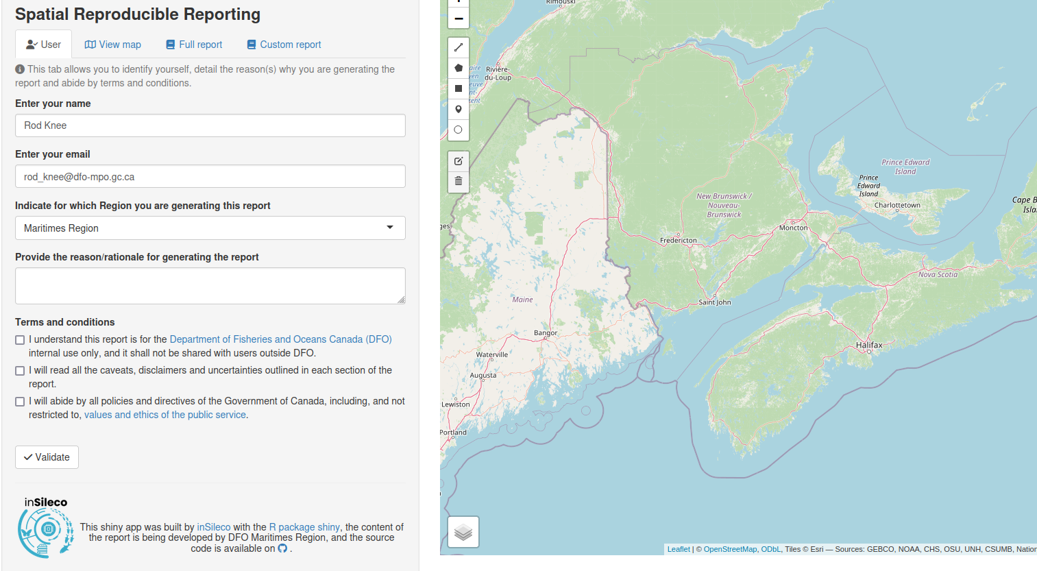 Application Shiny pour la production de rapports reproductibles