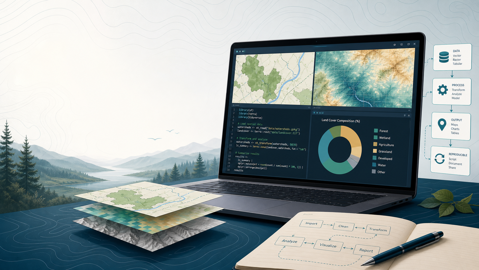 R as a Practical GIS workshop cover